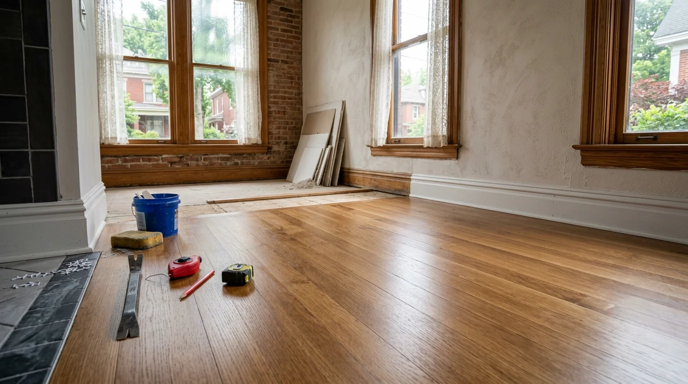 New tile floor installed in a Louisville, Kentucky home