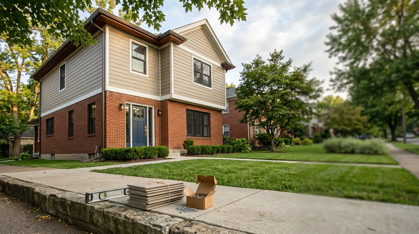 Home exterior with new siding installed in Louisville, Kentucky