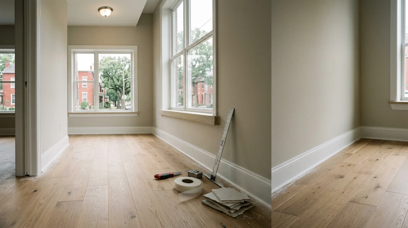 Drywall repair after water damage in a Louisville, Kentucky home